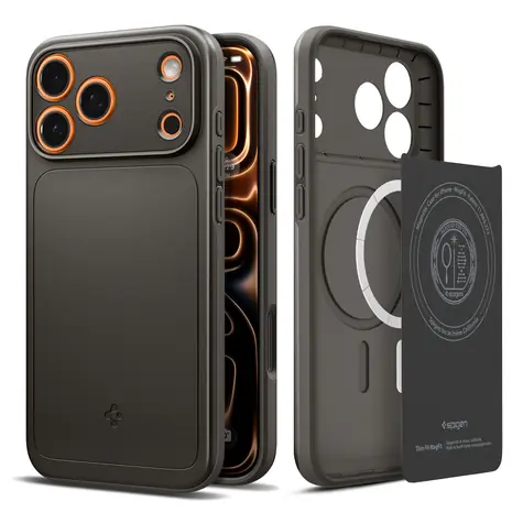 Spigen Thin Fit MagSafe gunmetal / Ochranný kryt / Apple iPhone 18 Pro Max, iPhone 17 Pro Max / MagSafe / polykarbonát