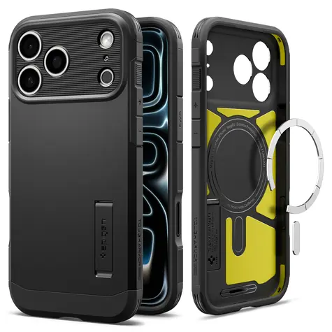 Spigen Tough Armor T MagSafe černá pro iPhone 17 Pro Max / Ochranný kryt / MagSafe / XRD pěna