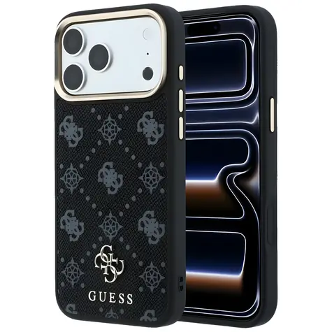 Guess Peony 4G Small Logo MagSafe černá / Zadní kryt / MagSafe / iPhone 17 a 18 Pro