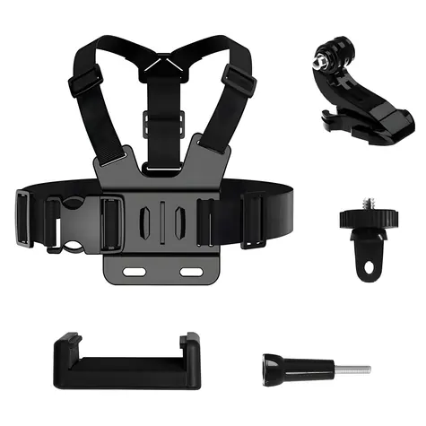 Hurtel Hrudní popruh 5v1 pro akční kamery / Hrudní popruh / GoPro / DJI / Insta360 / SJCam / Eken