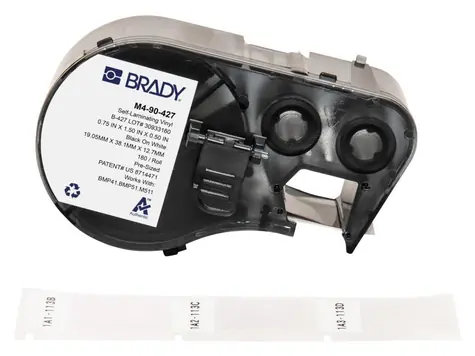 Brady Samolaminovací vinylové štítky / Štítky do tiskárny / 19,05 x 38,1 mm / bílé / 180 ks