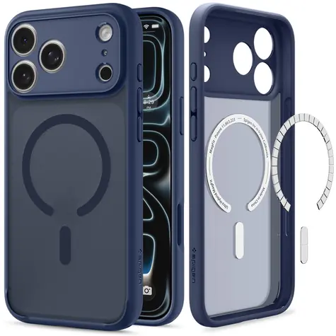 Spigen Ultra Hybrid MagSafe frost deep blue / Ochranný kryt / Apple iPhone 17 Pro Max, 18 Pro Max / TPU+PC / MagFit