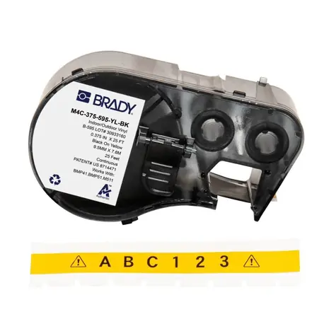 Brady Etikety pro M410/BMP41/M510/BMP51/BMP53/M511 (M4C-375-595-YL-BK) / Etikety / Samolepicí