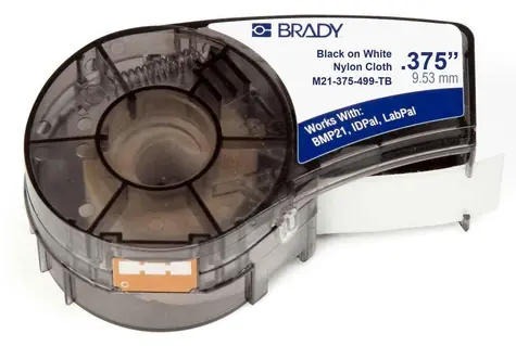 Brady Nylonová textilní páska pro BMP21-PLUS/IDPAL/LABPAL / Páska do tiskárny štítků / 9,53 mm x 4,9 m / bílá