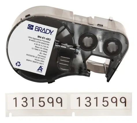 Brady Polyesterové štítky pro BMP41/BMP51/BMP53/M511 / Štítky do tiskárny / 12,7 x 50,8 mm / lesklé / 80 ks