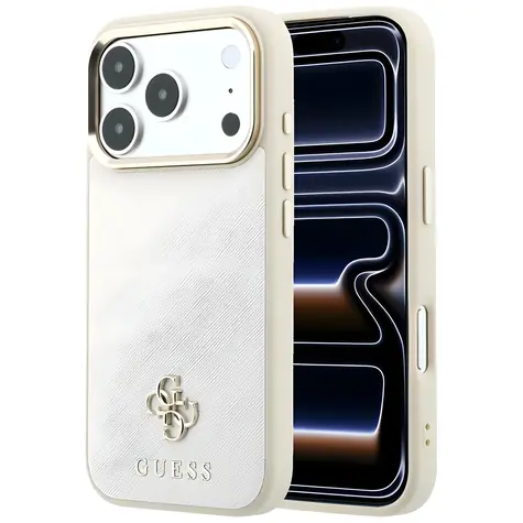Guess Saffiano 4G Classic Logo béžová / Zadní kryt / MagSafe / iPhone 17 Pro Max/18 Pro Max