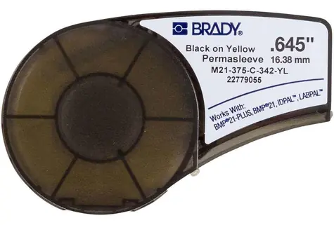 Brady PermaSleeve žlutá / Smršťovací bužírka / 16,4 mm x 2,1 m / pro BMP21-PLUS, BMP21, IDPAL