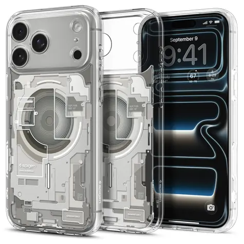 Spigen Ultra Hybrid Zero One natural titanium / Ochranný kryt / MagSafe / Apple iPhone 18 Pro/17 Pro / TPU + PC