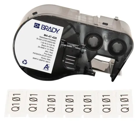 Brady Metalizované polyesterové štítky bílé / Štítky do tiskárny / Matné / 480 ks / 25,4 × 12,7 mm