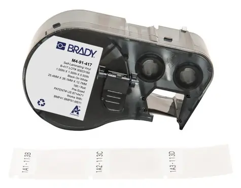 Brady B-417 samolaminovací vinylové štítky bílé / Štítky do tiskárny / Vinylové / 25,4x38,1 mm / 180 ks