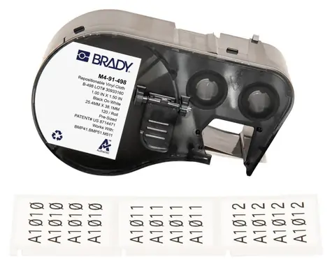 Brady Vinylové štítky CleanLift 25,4x38,1mm bílé / Štítky do tiskárny / Textilní vinyl / Pro označování kabelů
