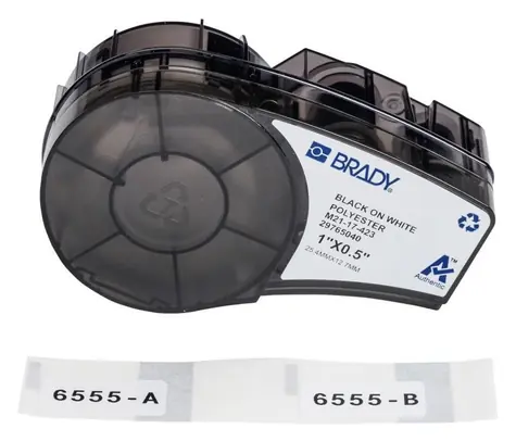 Brady Polyesterové štítky pro M210/M211 / Štítky do tiskárny / Polyester / 2,54x1,27 cm / 121 ks