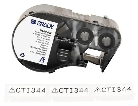 Brady Polyesterové štítky pro BMP41/BMP51/BMP53/M511 / Štítky do tiskárny / 12,7 x 38,1 mm / lesklé / 180 ks