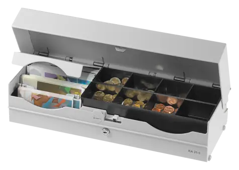 Diebold Nixdorf KA21 černá / Pokladní zásuvka / Horní otevírání / 461x102x163 mm / 2polohový zámek