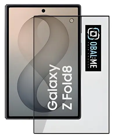 OBAL:ME Privacy 5D Tvrzené Sklo pro Samsung Galaxy Z Fold 8 černá / Ochranné sklo