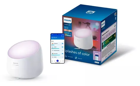 Philips Squire Lite bílá / Stolní lampička / Wi-Fi/Bluetooth / RGB / 2200-6500K / stmívatelná