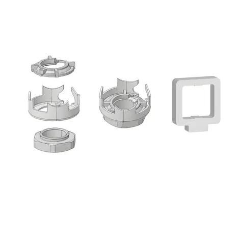 Calearo CAL-7131050 / Anténní adaptér / SHARK2 / otvor 20x20 mm / FIAT, Chrysler, Jeep, Dodge