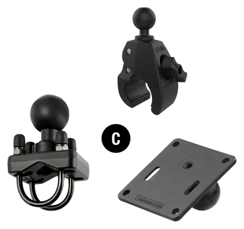 RAM Mounts Screw Terminal C-Ball / Montážní základna s kulovým kloubem / velikost C / šroubovací / rozsah 44,5-101,6 mm