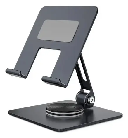 Capture skládací stojan na tablet a iPad černá / Stojan / 360° otočení / Ocel / Interiér