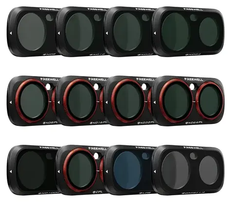 Freewell Mega sada filtrů Insta360 Luna Ultra / Sada filtrů / 12 ks / ND8–ND1000, ND/PL / CPL, Glow Mist, LPR