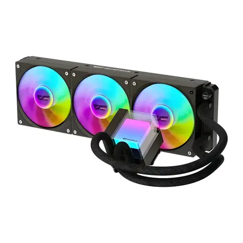 darkFlash CB360 černá / AiO chladič CPU / 3x 120 mm / ARGB podsvícení / 800-1800 RPM / 28,5 dB / Intel + AMD