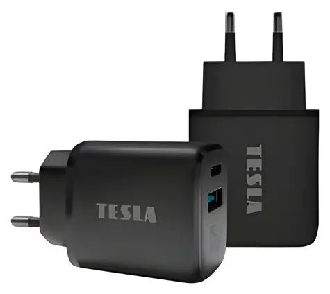 TESLA Power Charger T220 černá / Nabíječka / duální / 25 W / PD 3.0 / PPS