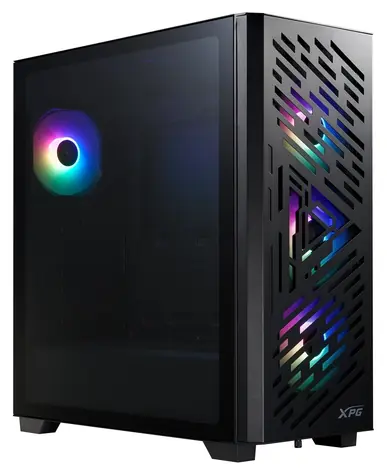 ADATA XPG LANDER 501 černá / Skříň / Midi Tower / E-ATX / 2x USB-A 3.2 / 4x120mm ARGB / bez zdroje / průhledná bočnice