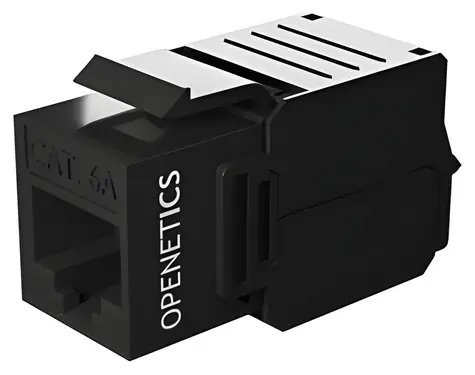 ITS Keystone Jack RJ45 CAT6A černá / Keystone konektor / UTP / Nestíněný / Samozařezávací