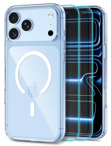 Tech-Protect FlexAir Hybrid MagSafe čirá / Kryt a ochranné sklo / Apple iPhone 17 Pro Max, 18 Pro Max / 2 ks