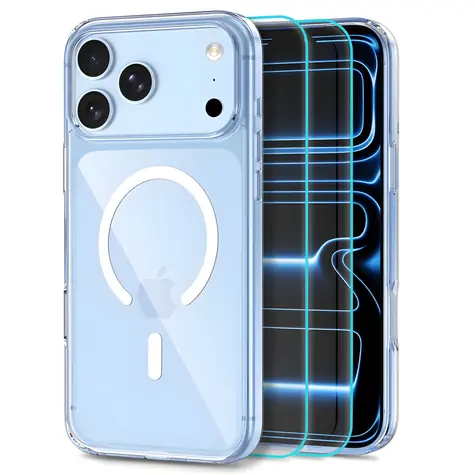 Tech-Protect FlexAir Hybrid MagSafe čirá / Sada kryt a ochranné sklo / Apple iPhone 17 Pro, 18 Pro / MagSafe