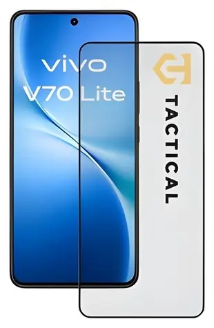 Tactical Glass Shield 5D sklo pro Vivo V70 Lite černá / Ochranné sklo