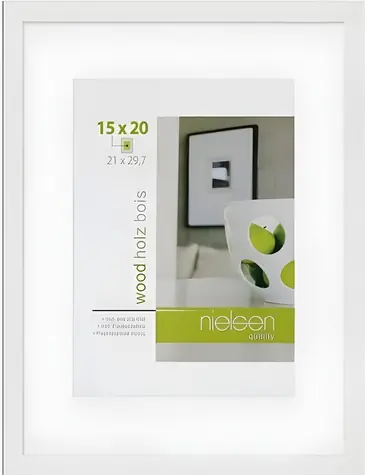 Nielsen Design Apollon bílá / Fotorámeček / 21x29,7 cm (DIN A4) / Dřevo