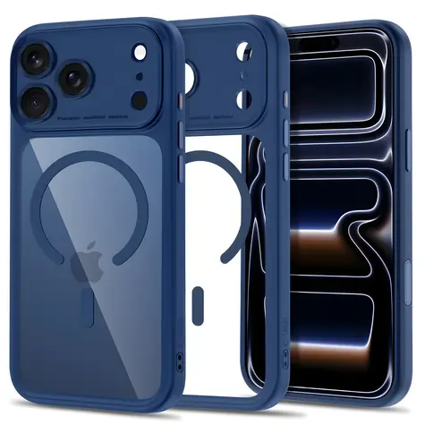 Tech-Protect MagPeak čirá tmavě modrá / Kryt / Apple iPhone 17 Pro Max, 18 Pro Max / MagSafe
