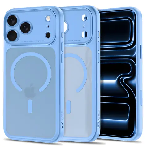 Tech-Protect MagPeak matná světle modrá / Kryt / Apple iPhone 18 Pro Max, 17 Pro Max / MagSafe