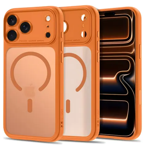 Tech-Protect MagPeak matná oranžová / Kryt / Apple iPhone 17 Pro Max, 18 Pro Max / MagSafe