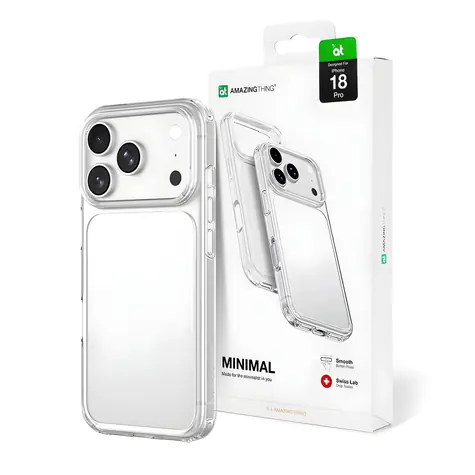 AmazingThing Minimal Drop Proof Case 3 Lens transparentní / Kryt / Apple iPhone 18 Pro / Ochrana objektivu