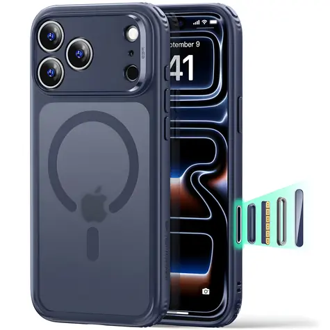 ESR Classic Hybrid MagSafe matná modrá / Kryt / Apple iPhone 18 Pro Max / 17 Pro Max / MagSafe