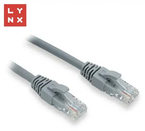 Lynx UTP Cat6 20m šedý / Patch kabel / PVC / RJ45