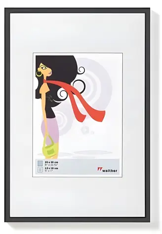 Walther New Lifestyle černá / Plastový foto rám / DIN A4 / 21x29,7 cm