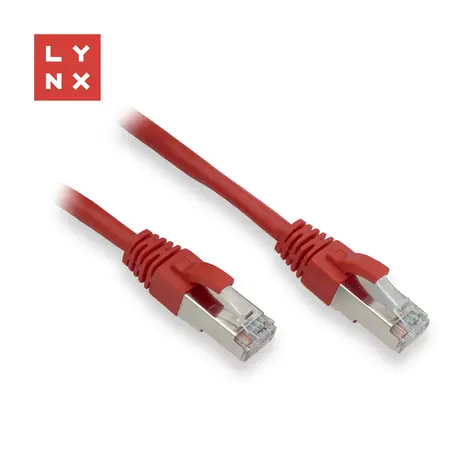 Lynx FTP patch kabel Cat5e červený / Patch kabel / FTP / 0,5 m / balení 10 ks