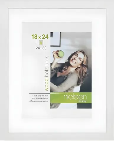 Nielsen Design Apollon bílá / Fotorámeček / 24x30 cm / Dřevo
