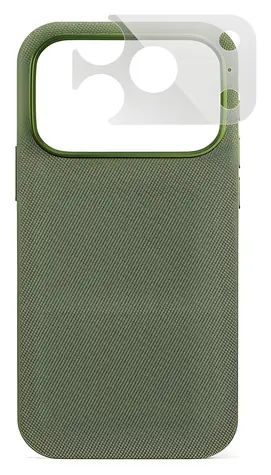 Epico SolidWoven Pro Mag+ Case iPhone 17 Pro a 18 Pro zelená / Zadní kryt / Qi2 / MagSafe / ochrana fotoaparátu