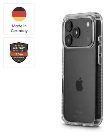 Hama Extreme Protect kryt pro Apple iPhone 17 Pro/18 Pro průhledný / Kryt / D3O® / MIL-STD-810H