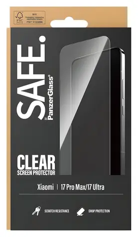 PanzerGlass SAFE UWF pro Xiaomi 17 Ultra černá / Tvrzené sklo