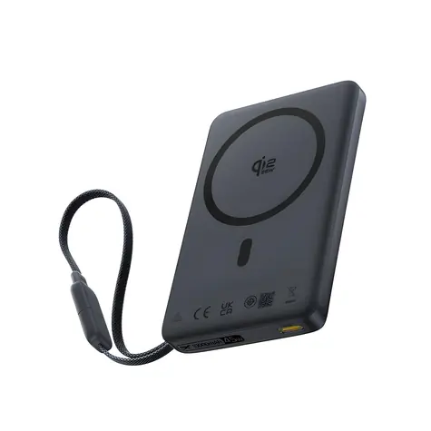 Baseus PicoGo Qi2.2 s kabelem USB-C 10000mAh 45W černá / Powerbanka / USB-C / Qi2.2 / Magnetické uchycení