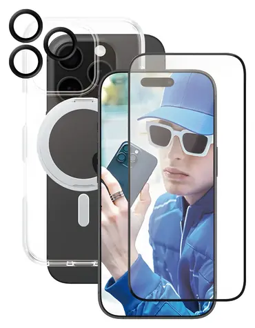 PanzerGlass CARE Feature 3-in-1 Ceramic Bundle iPhone 16 Pro čirá / Ochranná sada / MagSafe, sklokeramika Ohara