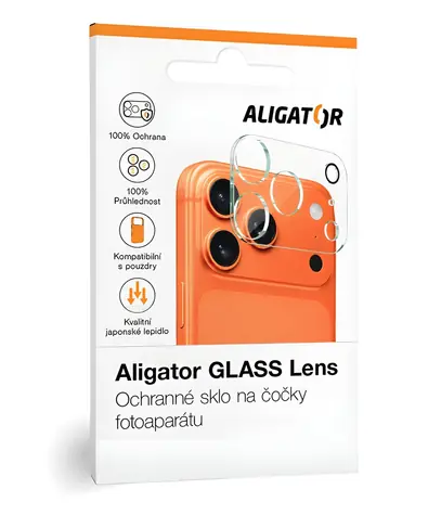 Aligator GLASS LENS iPhone 14, 14 Plus, 15, 15 Plus / Ochranné sklo na čočky fotoaparátu
