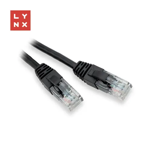 Lynx UTP patch kabel Cat5e černý / Patch kabel / 20 m / RJ45