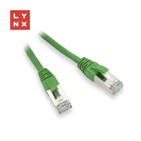 Lynx FTP patch kabel Cat5e 7m zelená / Patch kabel / Cat5e / PVC / CCA / RJ-45