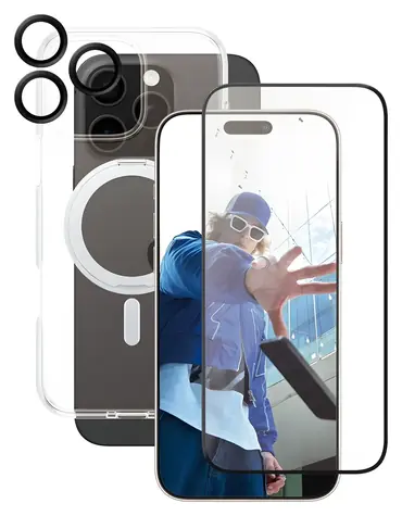 PanzerGlass CARE Feature 3-in-1 Ceramic Bundle iPhone 16 Pro Max čirá / Ochranná sada / MagSafe, sklokeramika Ohara